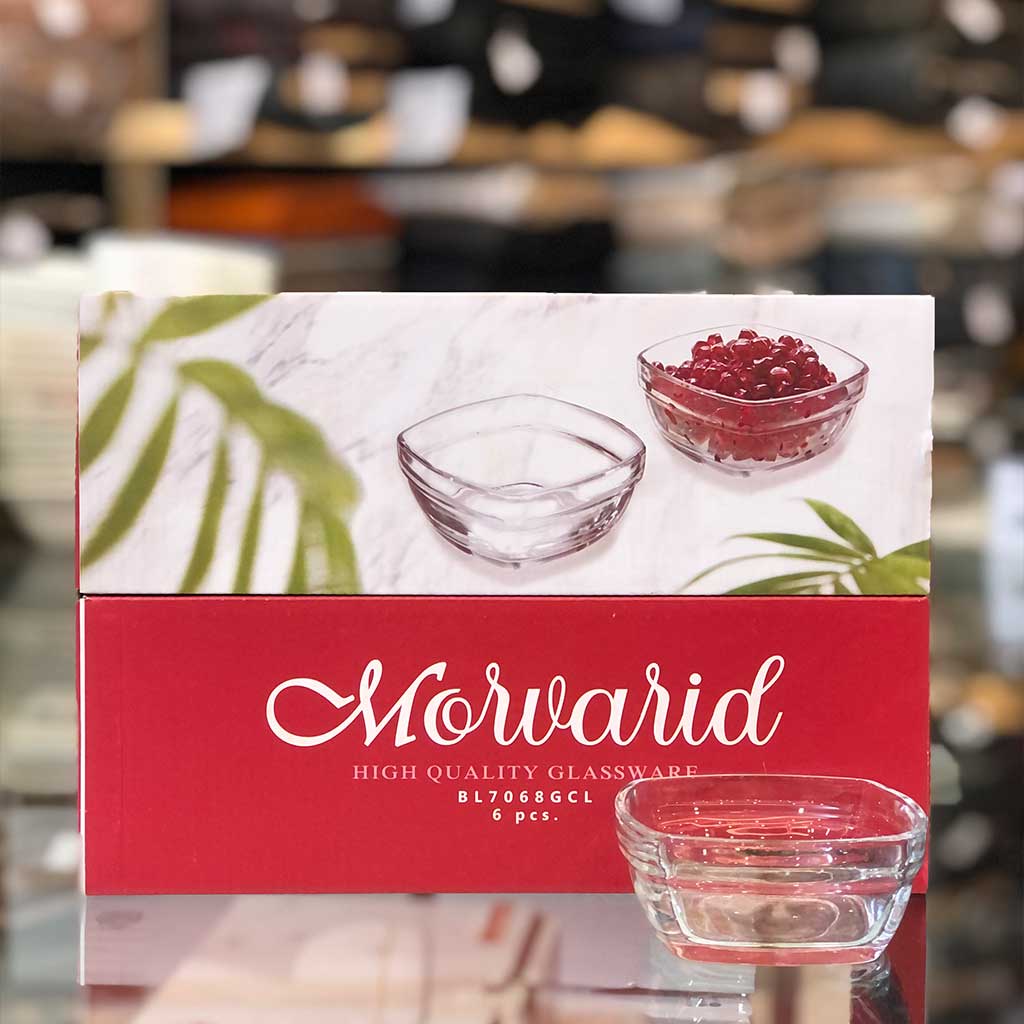 کاسه چهارگوش مروارید سفید کاوه