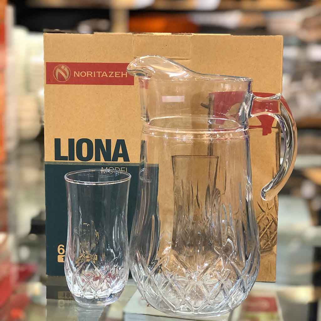 سرویس پارچ و لیوان 7 پارچه نوری تازه مدل لیونا