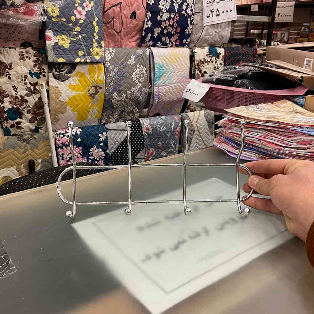 جا لباسی دیواری فلزی 5 شاخه