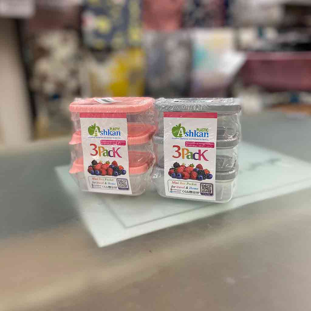 فریزری مستطیلی گلرو نقلی 3 عددی اشکان پلاستیک