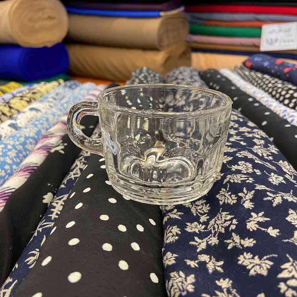 نیم لیوان عینکی دسته دار کاوه