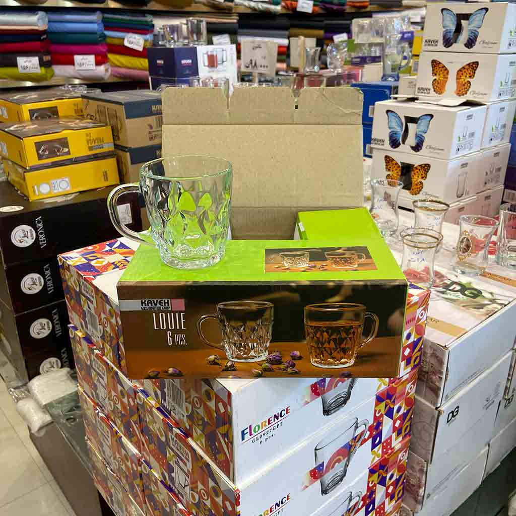 لیوان دسته دار لویی بلور کاوه