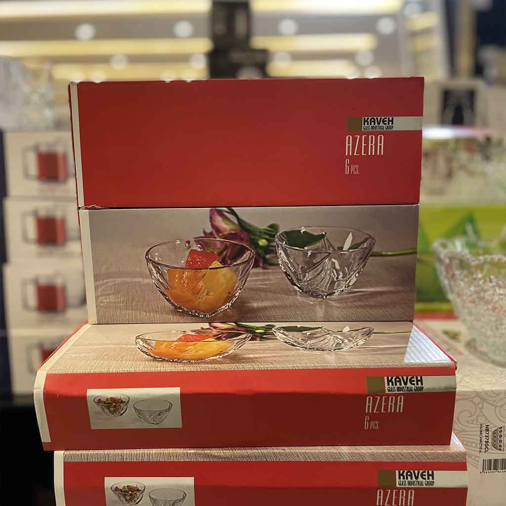 پیاله بلور کاوه مدل azera بسته 6 عددی