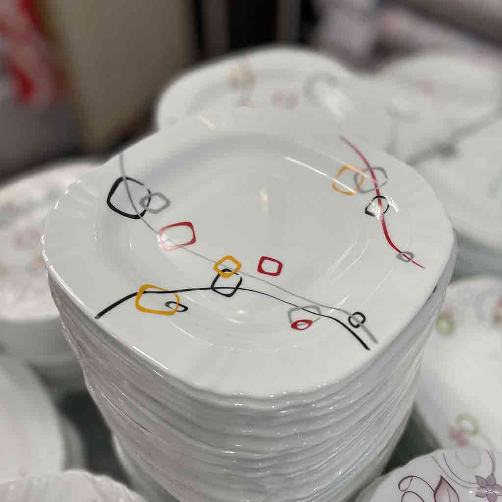 بشقاب 4 گوش مدل مربع چینی