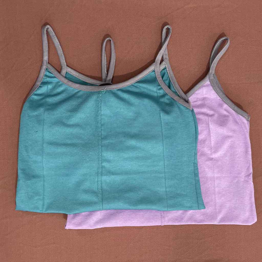 تاپ دخترانه راحتی تک رنگ