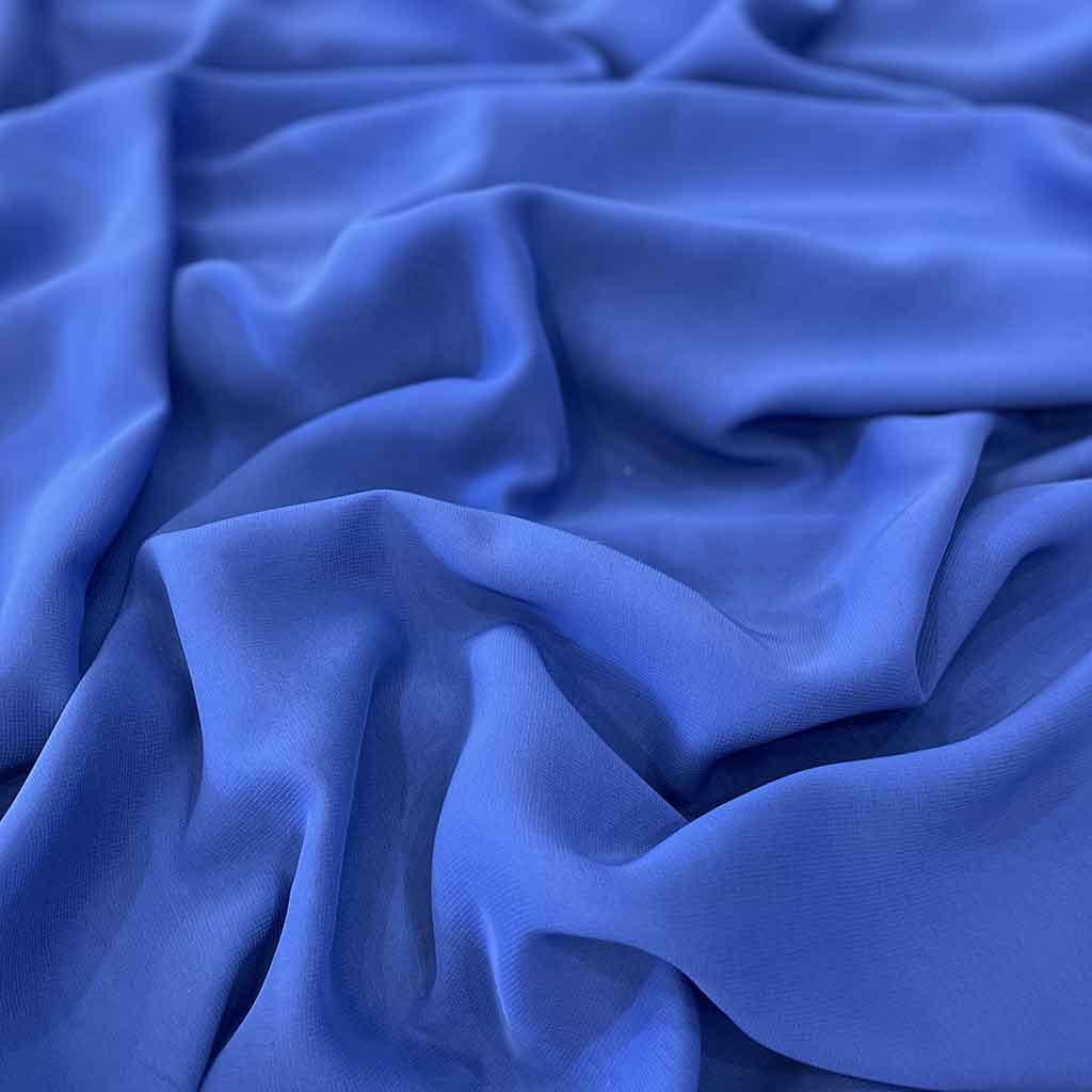 پارچه کرپ حریر آبی لاجوردی