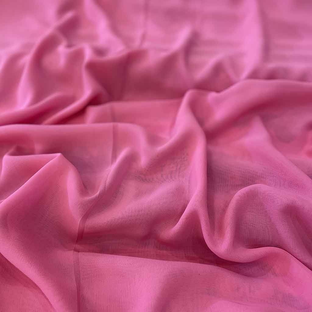 کرپ حریر صورتی ساده