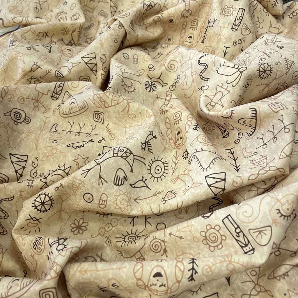 پارچه لنین فانتزی طرح نقاشی باستانی