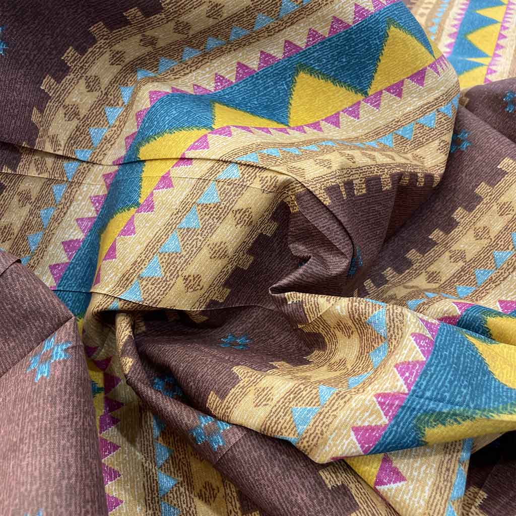 پارچه ملحفه ای طرحدار سبز زرد