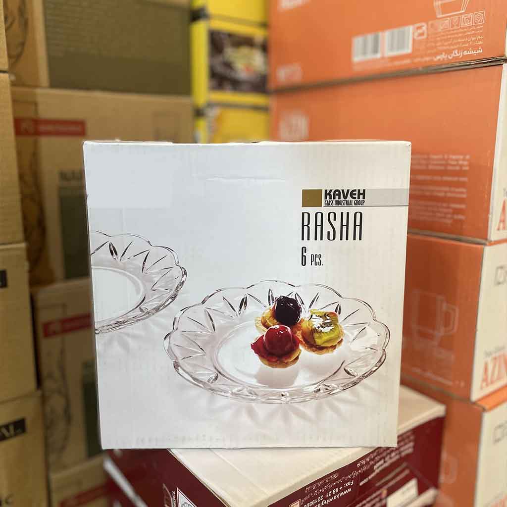 پیش دستی بلور کاوه مدل راشا بسته 6 عددی