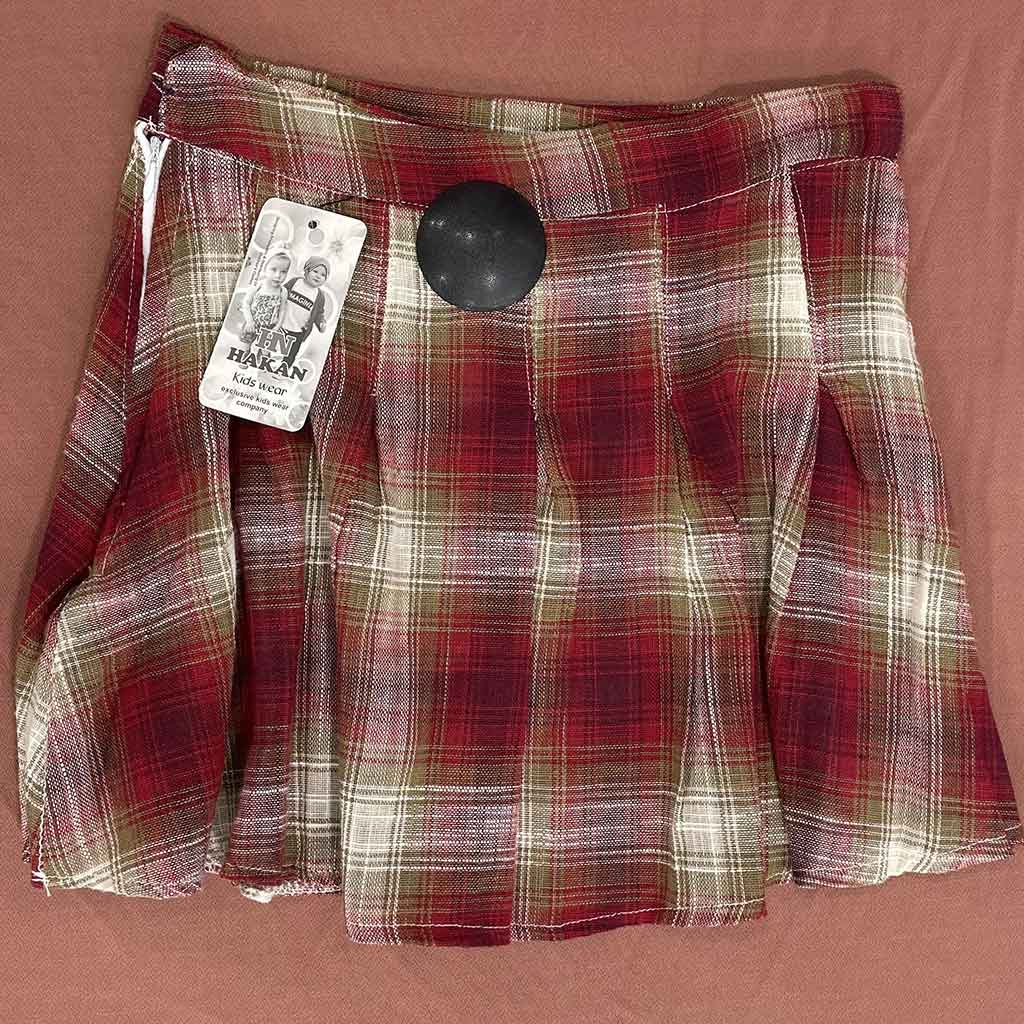 دامن دخترانه طرح 4 خانه