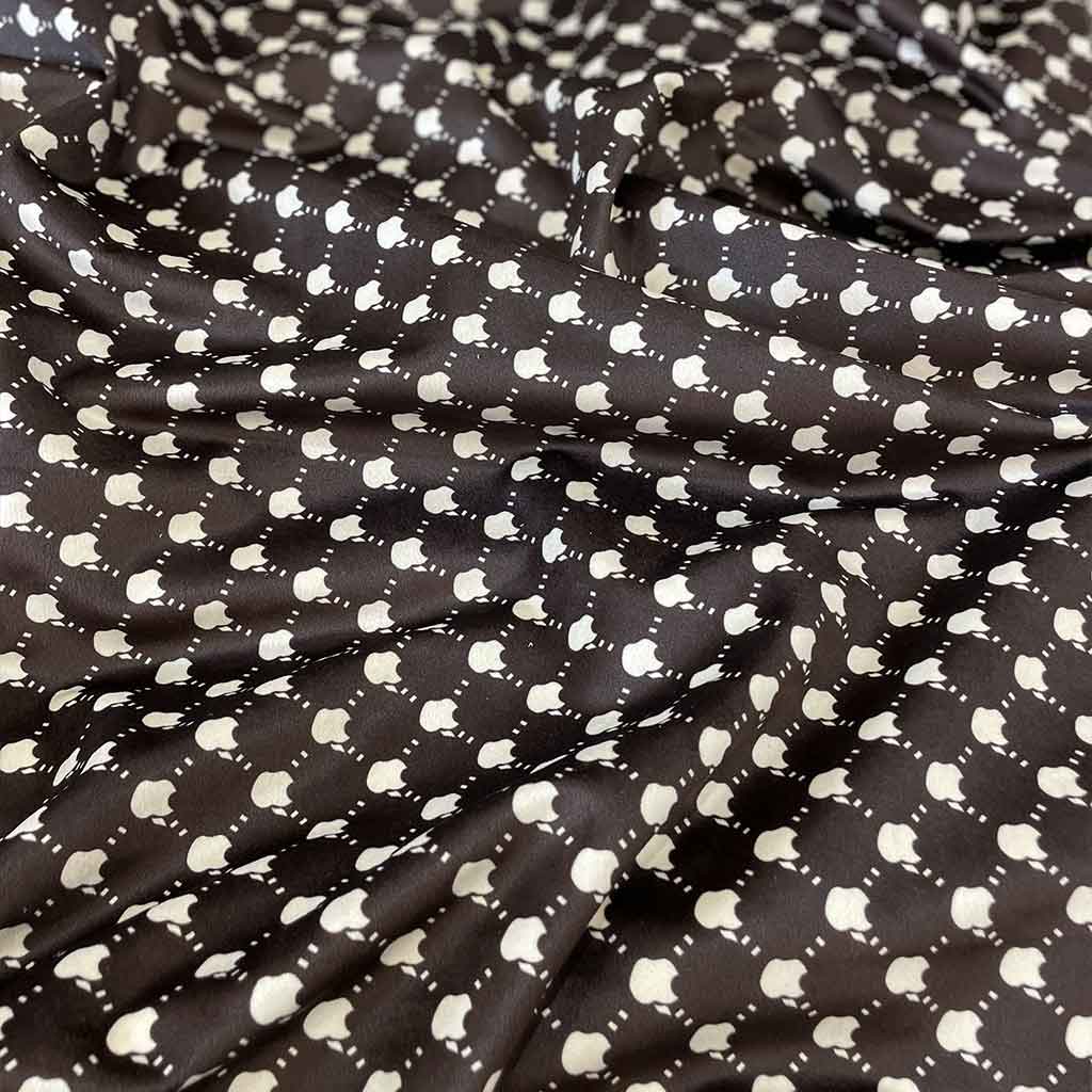 پارچه مخمل طرحدار apple