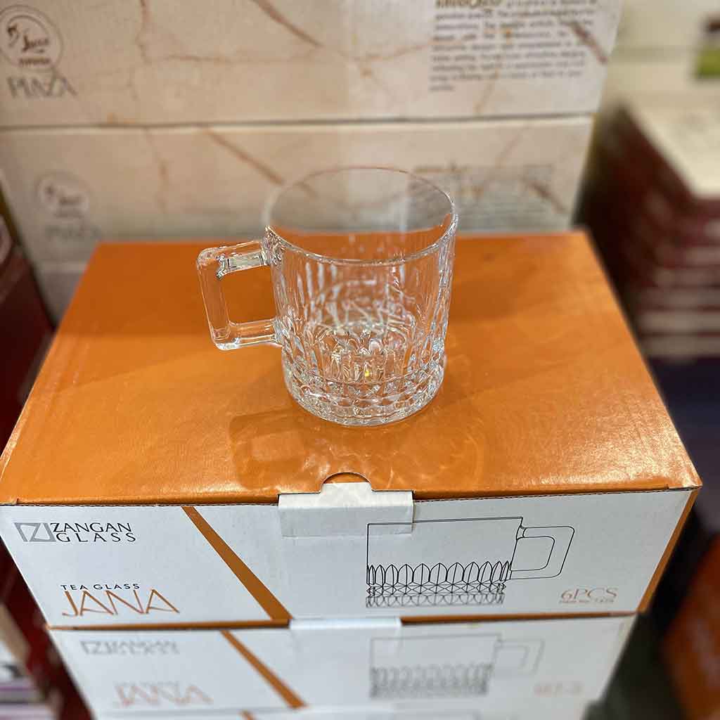 استکان دسته دار جانا برند زنگان گلس