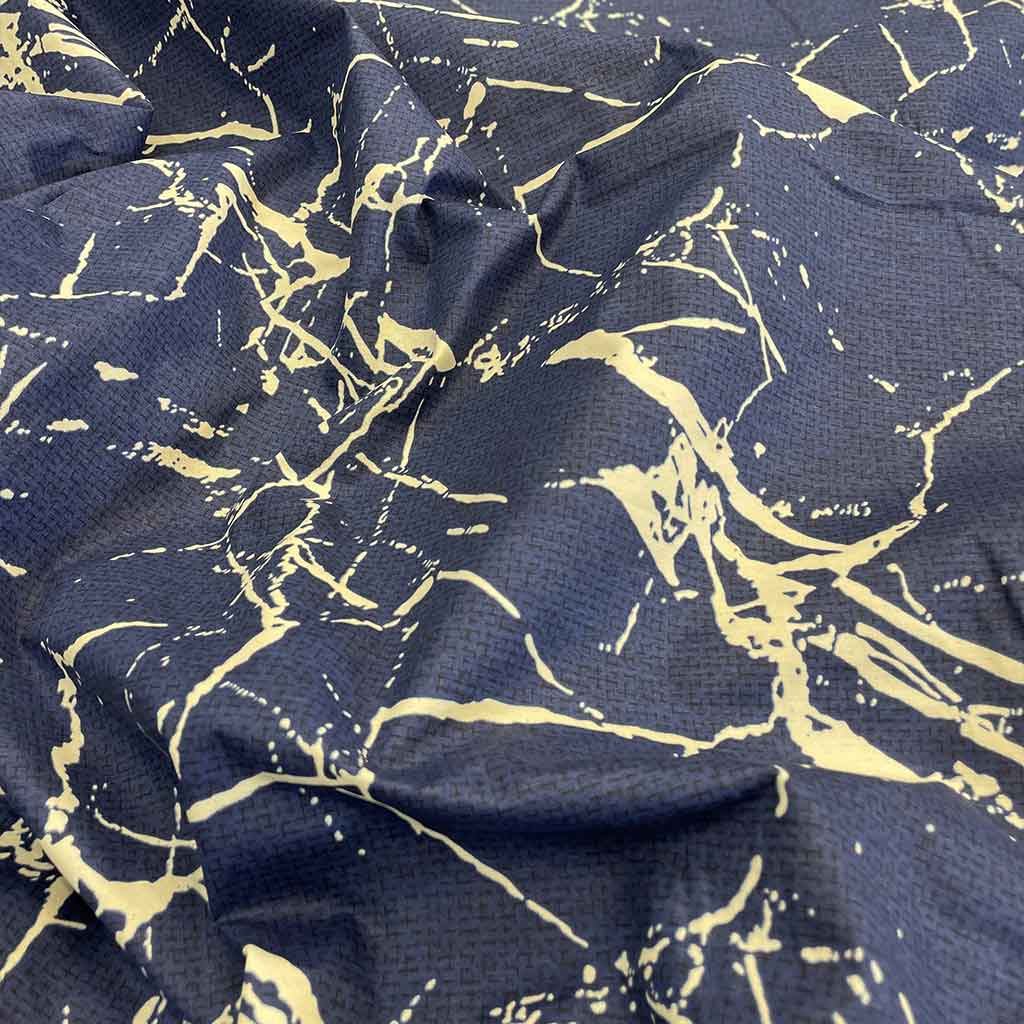 پارچه ملحفه ای طرح آبرنگی سورمه ای