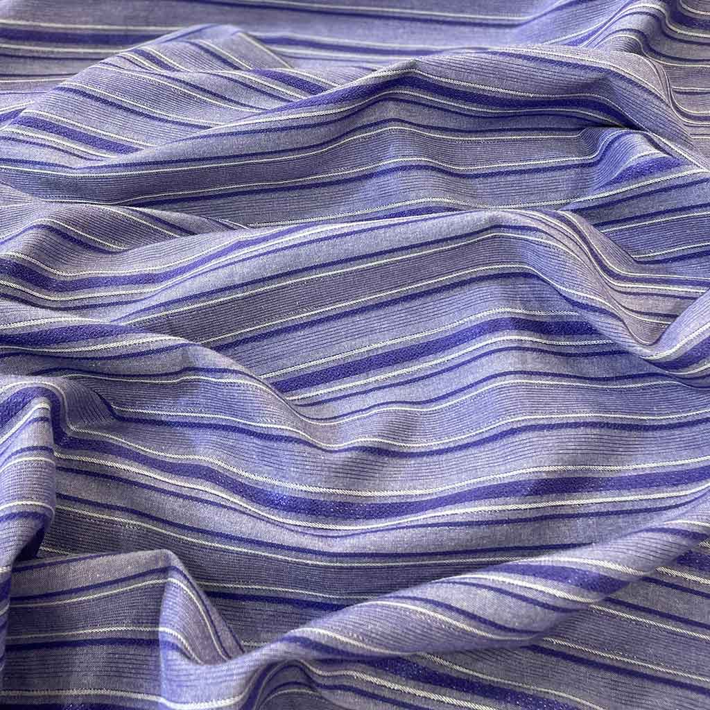 پارچه نخی طرح راه راه بنفش