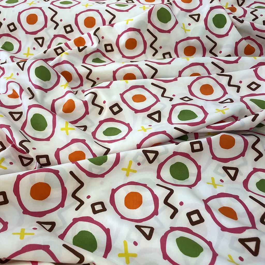 پارچه نخی طرحدار اشکال هندسی