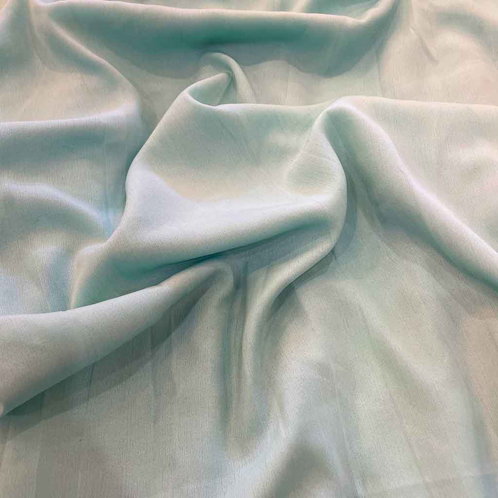 پارچه نخی ساده سبزآبی