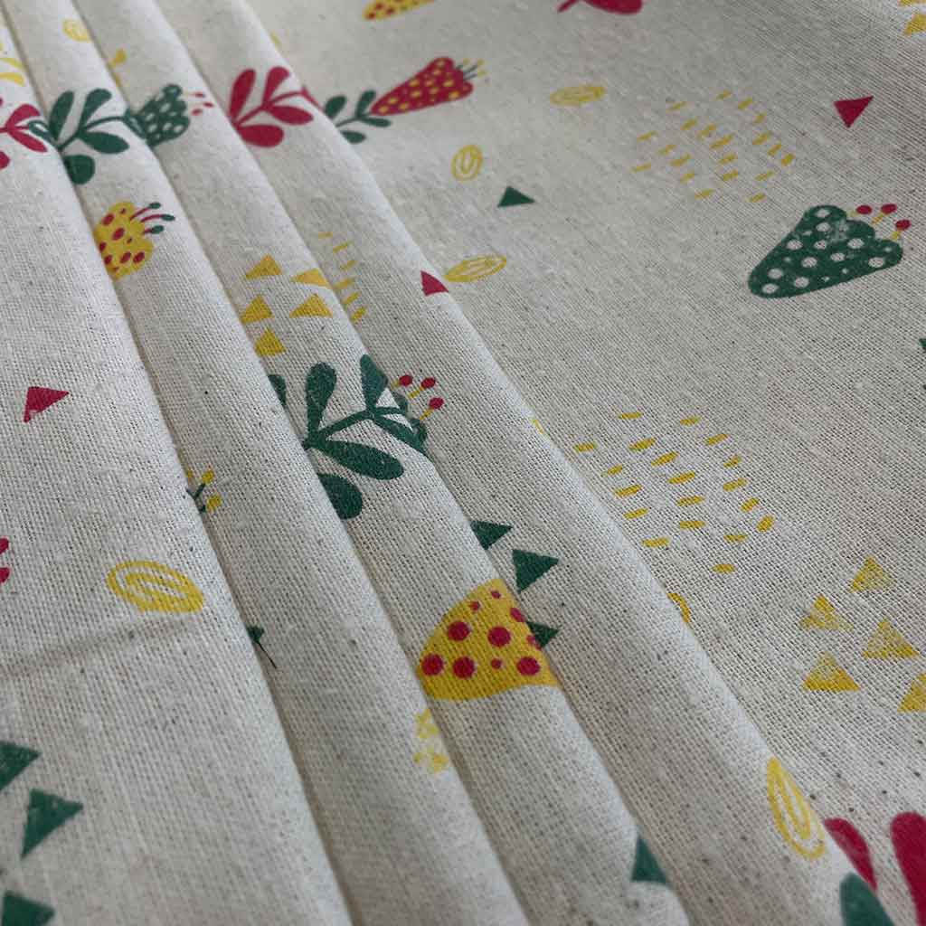 پارچه لنین طرحدار مدل گل