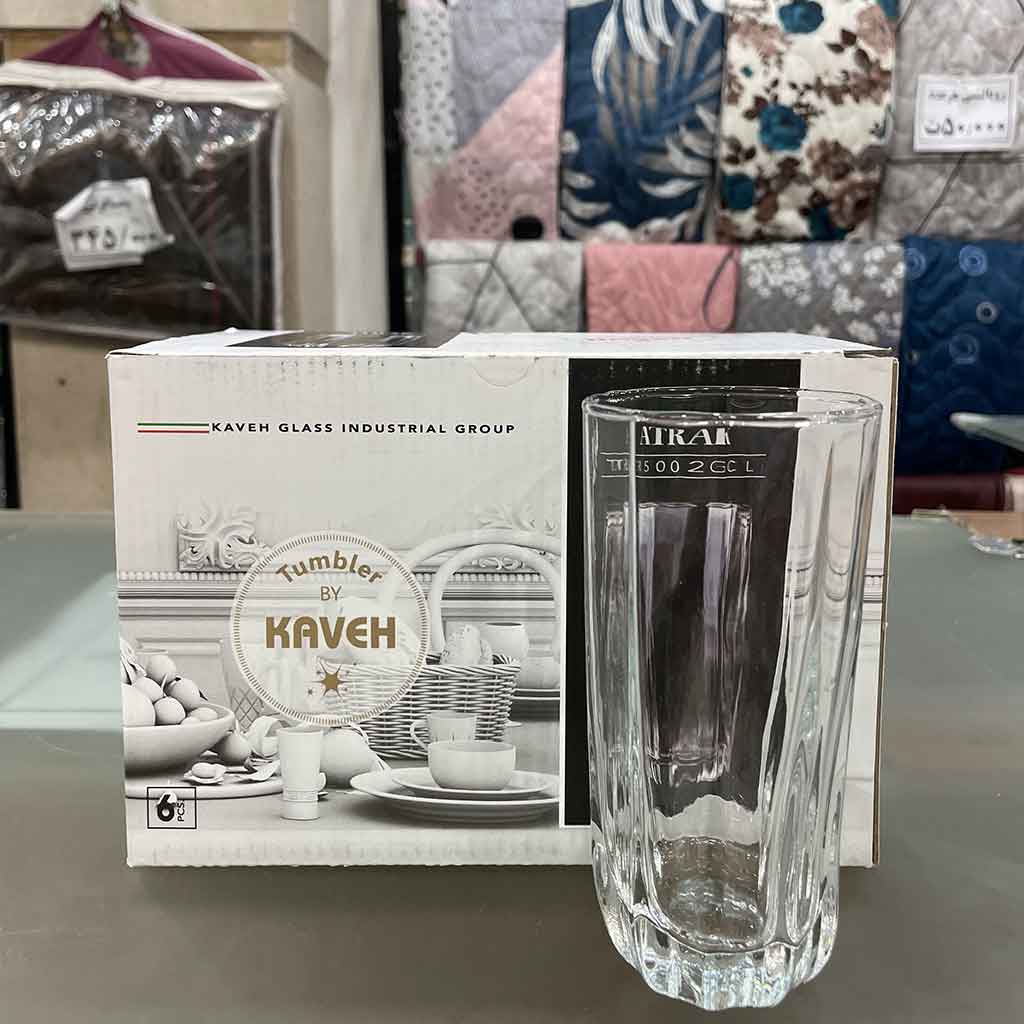 لیوان بلور اترک برند کاوه بسته شش عددی
