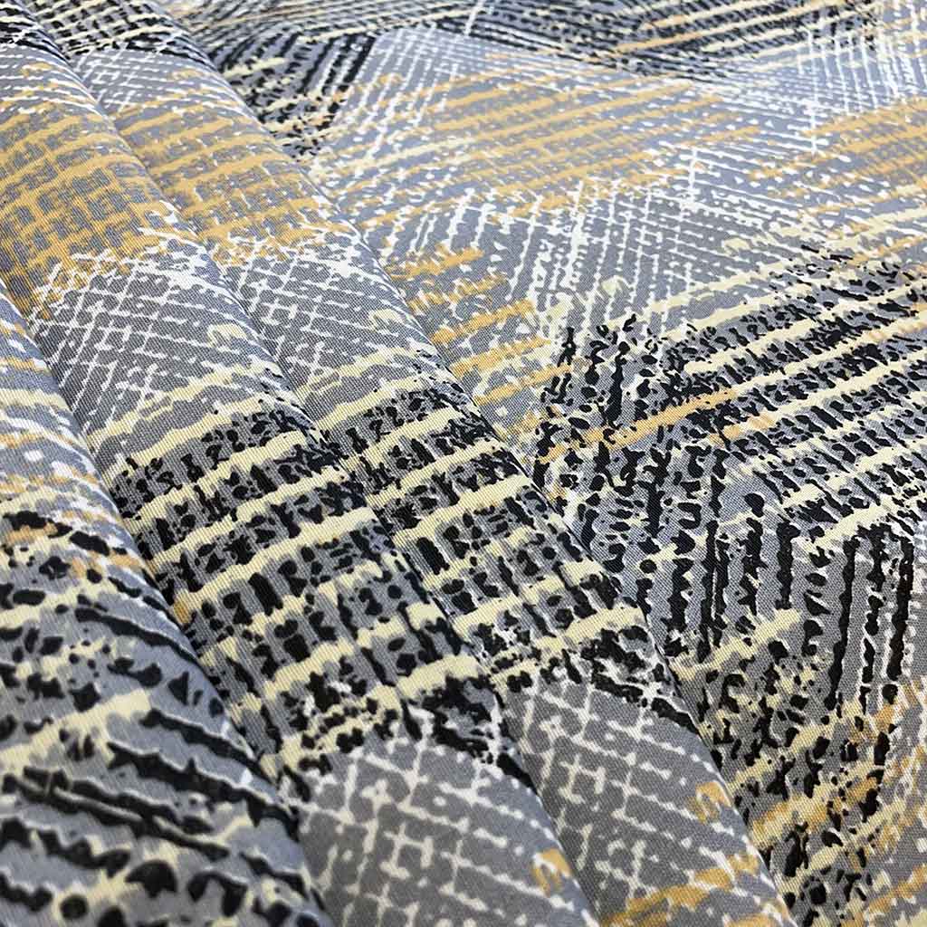 پارچه ملحفه ای طرح خطی رنگی زرد