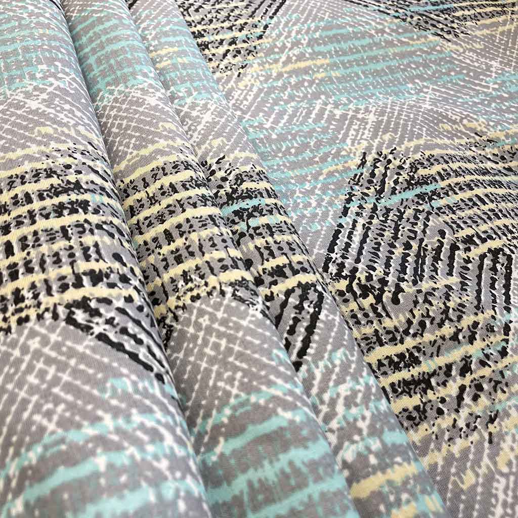 پارچه ملحفه ای طرح خطی رنگی سبزآبی