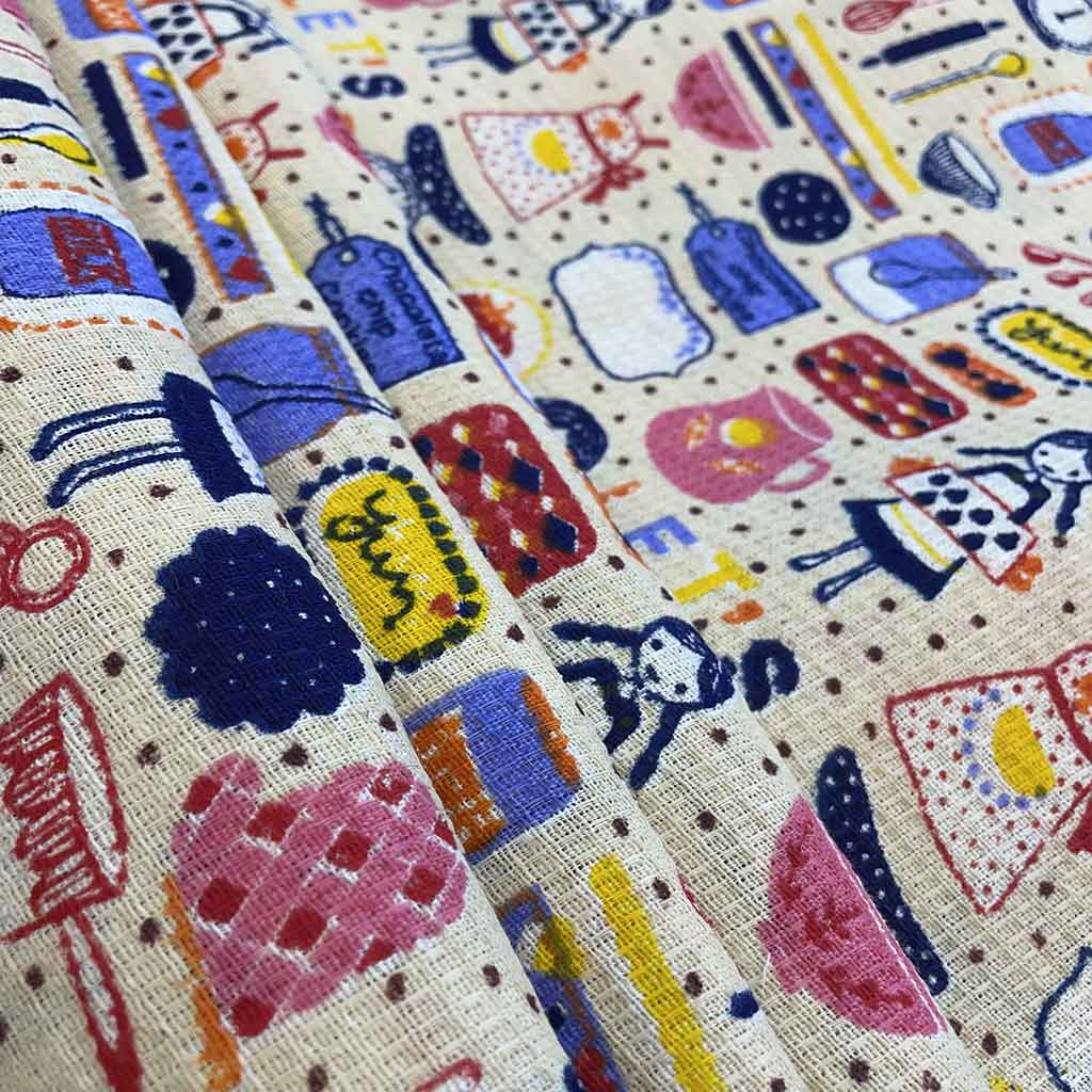 پارچه ملحفه ای فانتزی طرح آشپزخانه