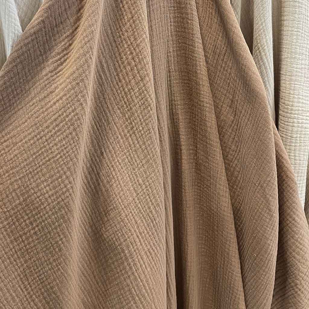پارچه موسلین رنگ قهوه ای