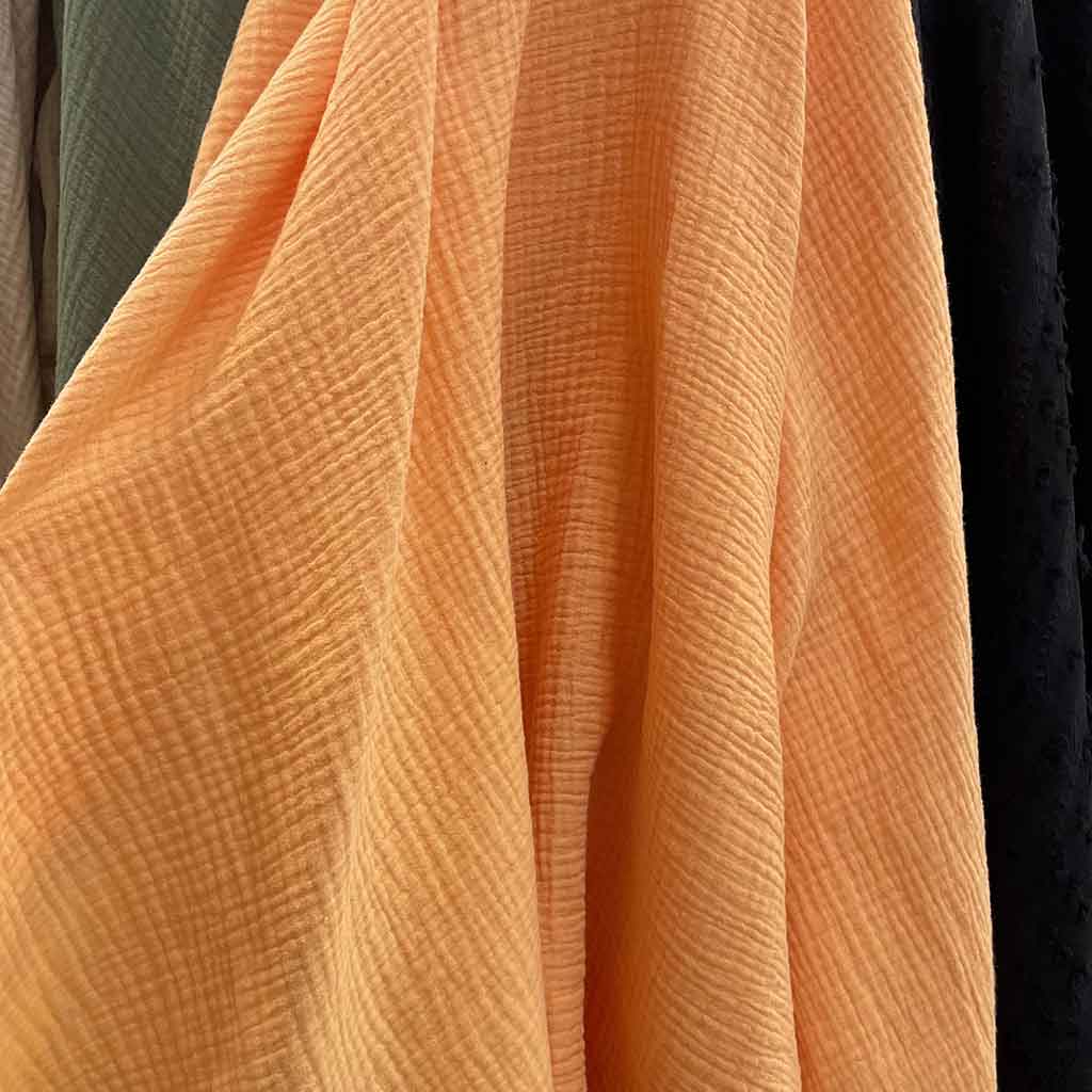 پارچه موسلین رنگ نارنجی