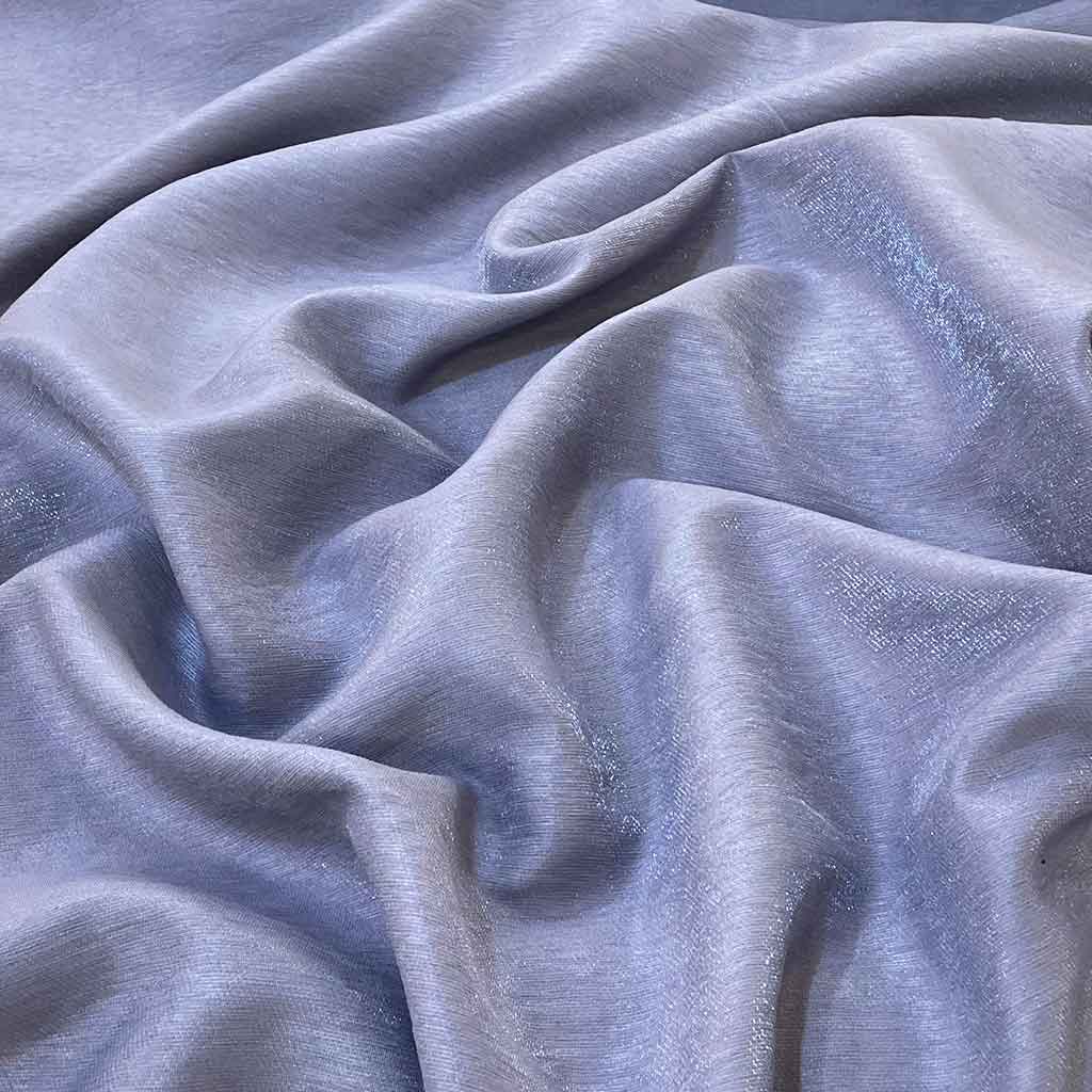 پارچه کتان کریستال نقره ای