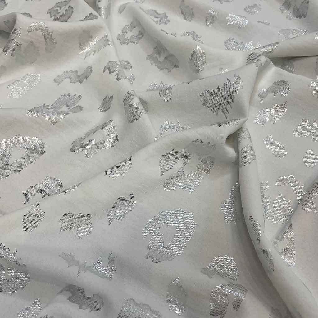 پارچه ابر و بادی فویلی سفید