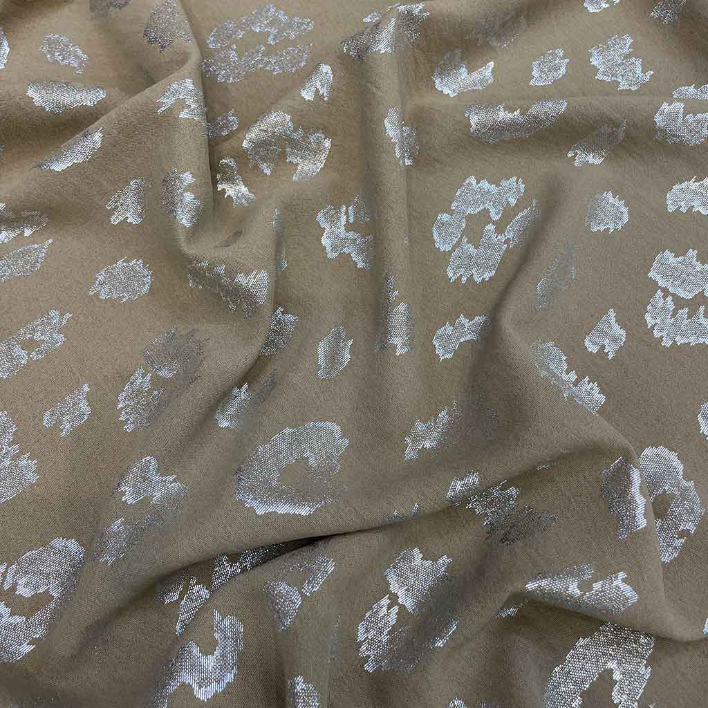 پارچه ابر و بادی فویلی قهوه ای