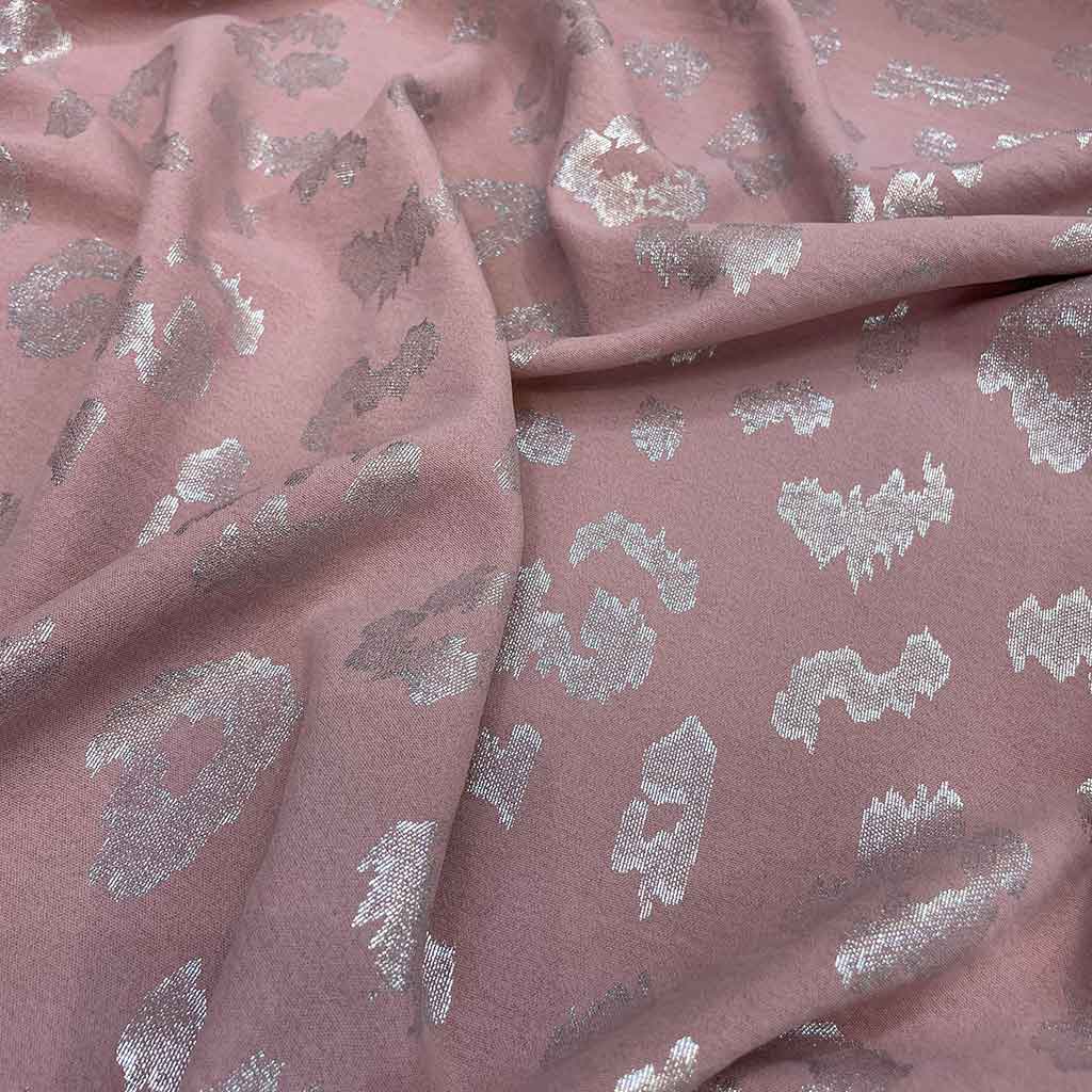 پارچه ابر و بادی فویلی صورتی