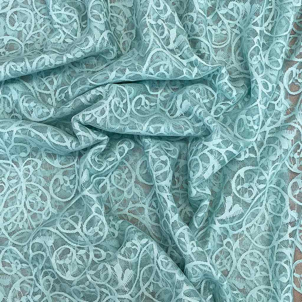 پارچه دانتل سبزآبی