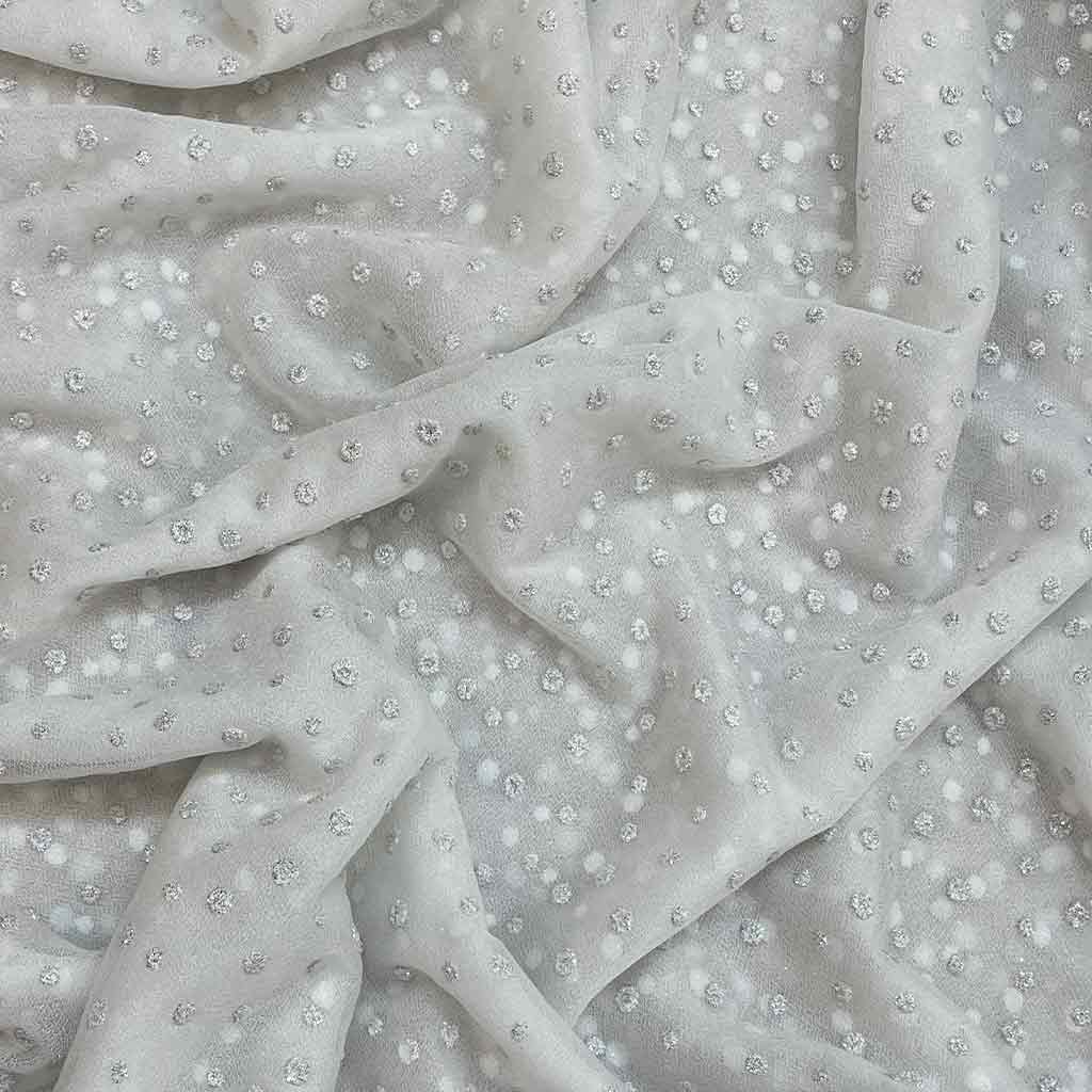 پارچه دانتل کشی توپی سفید