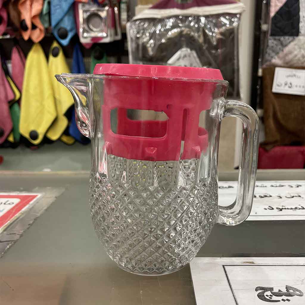 پارچ یخچالی شیشه ای دربدار