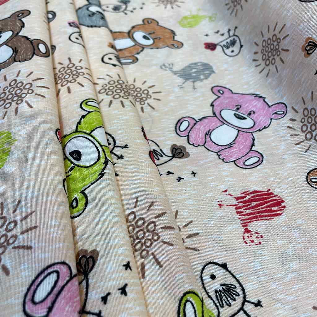 پارچه ملحفه ای فانتزی خرسی