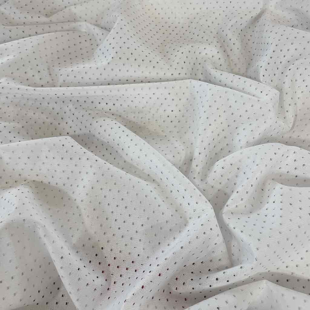 پارچه دانتل سفید ساده