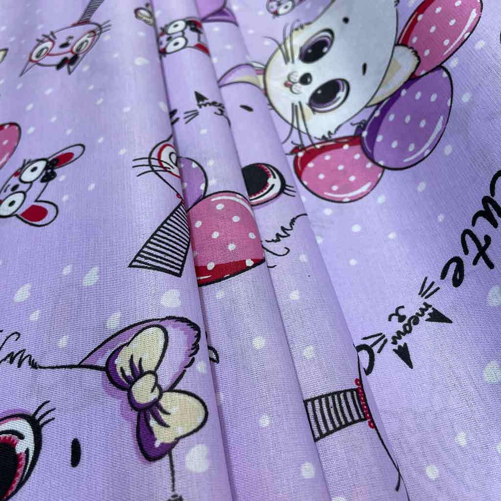 پارچه ملحفه ای بچگانه بنفش