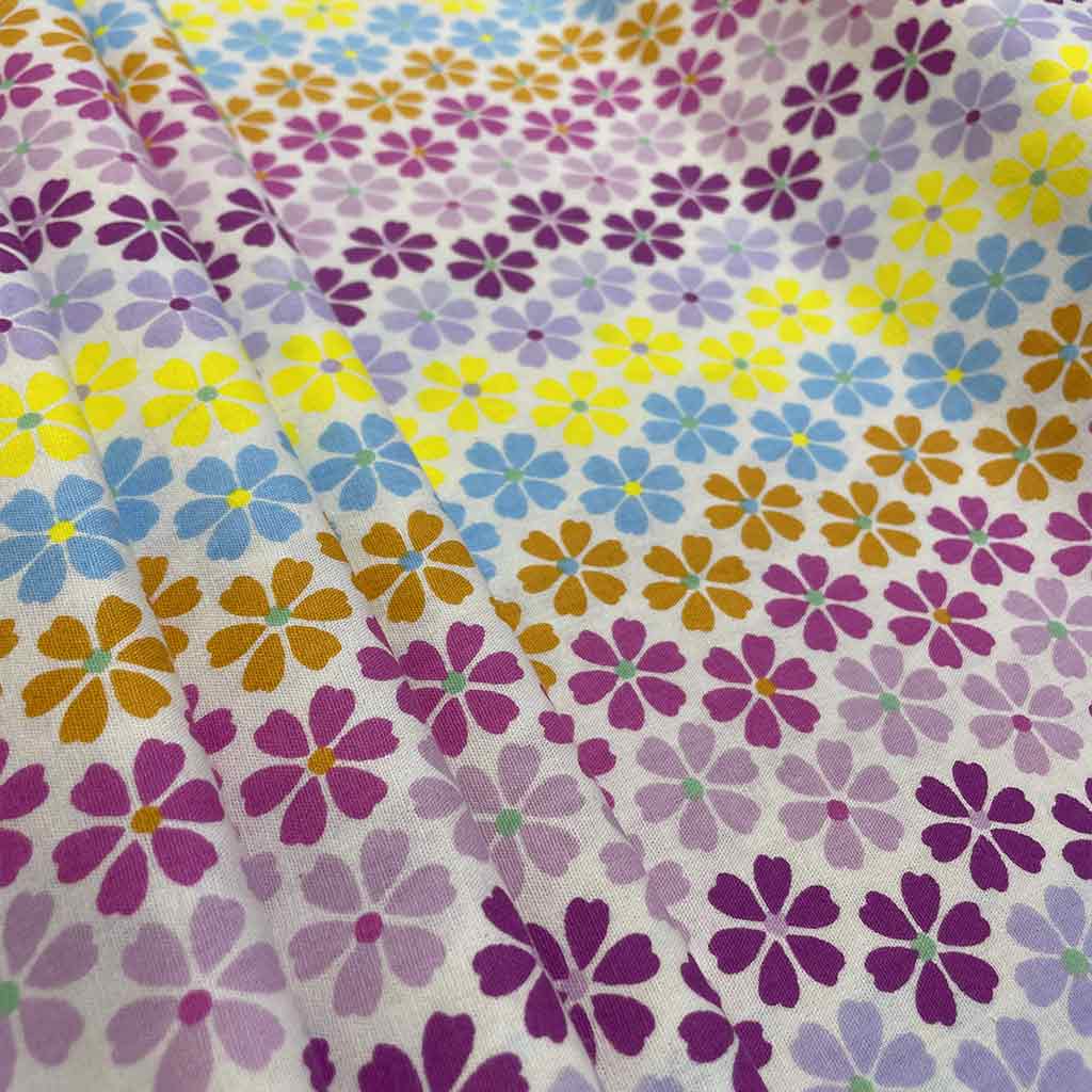 پارچه ملحفه ای بچگانه گل رنگی