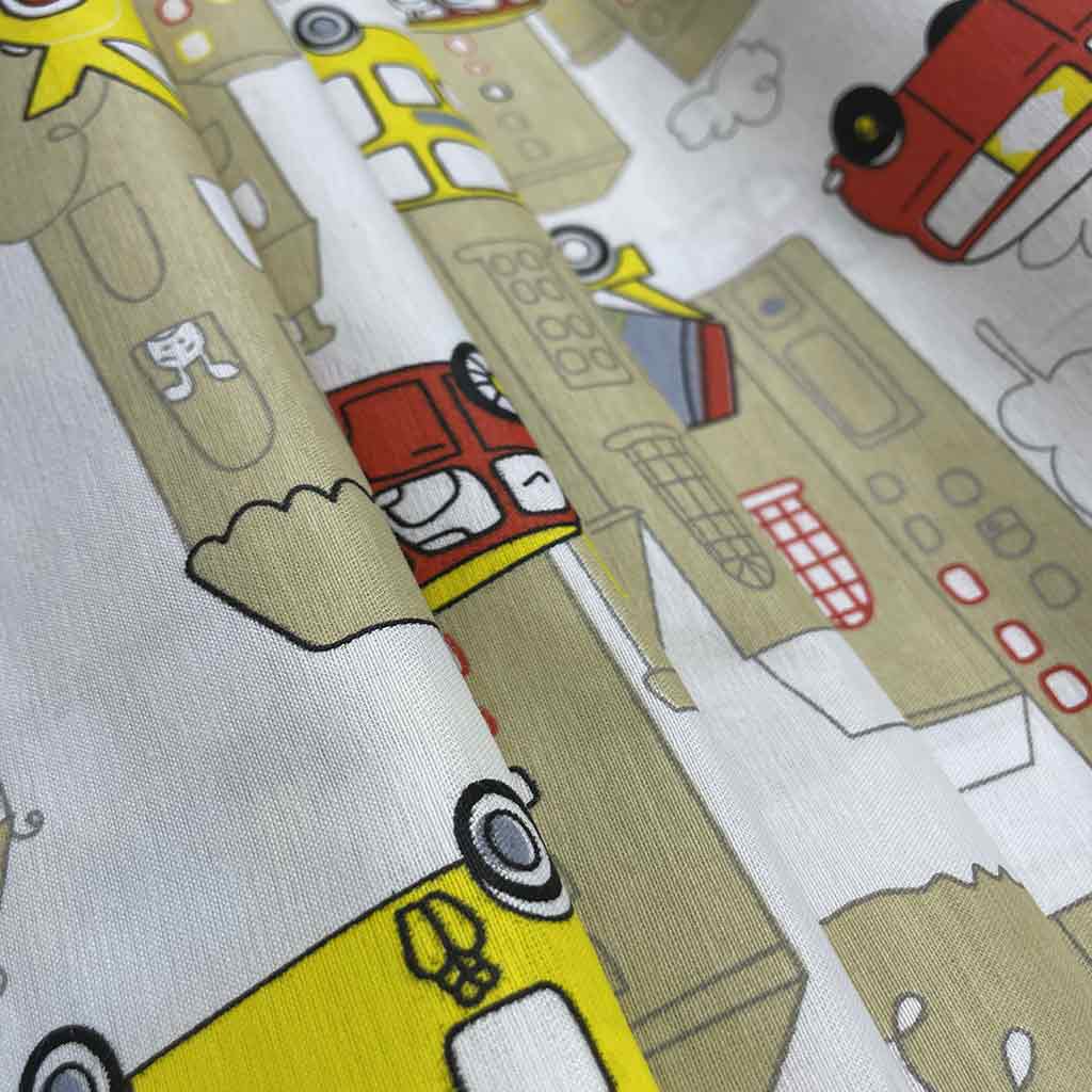 پارچه ملحفه ای بچگانه طرح ماشین