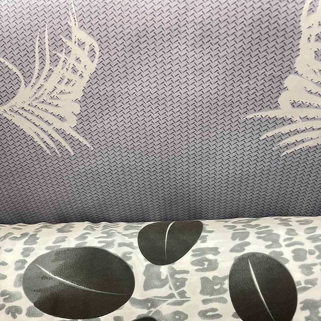 پارچه ملحفه ای طرح ریز طوسی