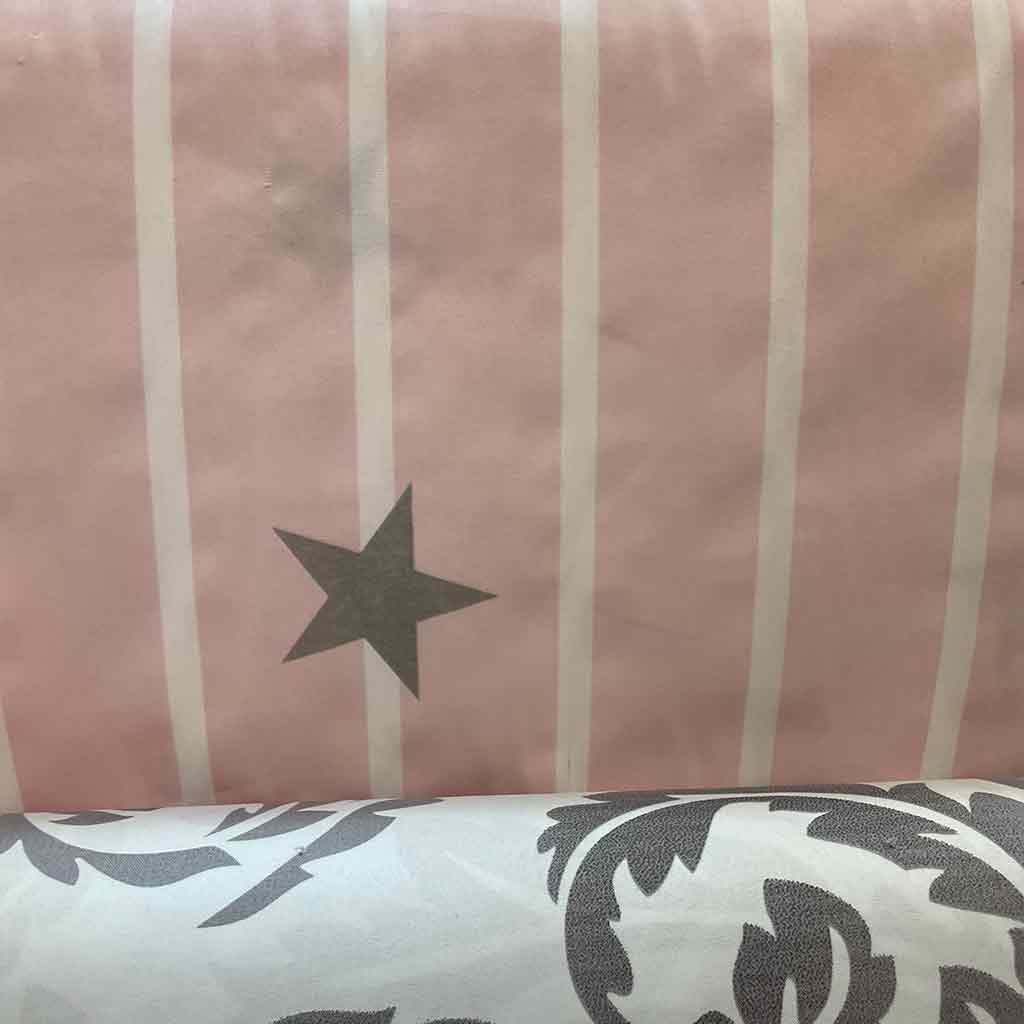 پارچه ملحفه ای طرح خط و ستاره