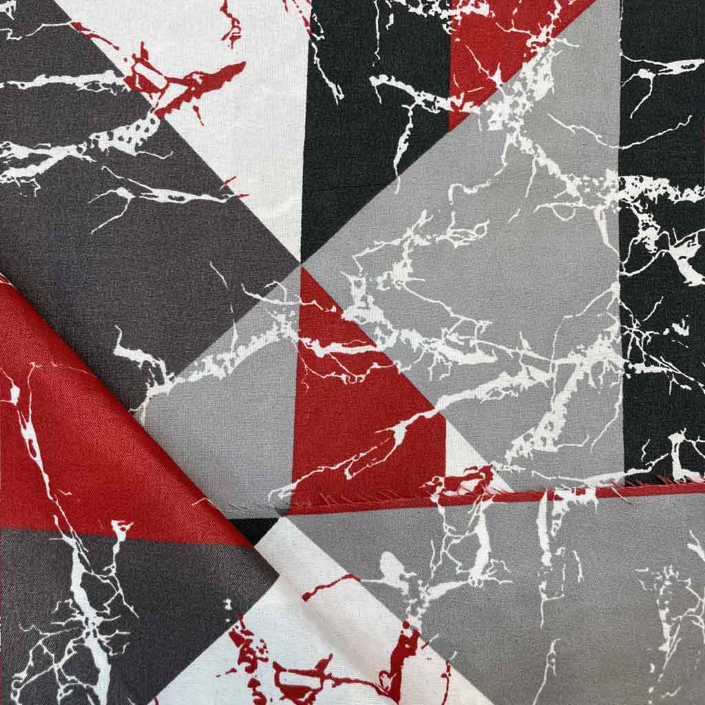 پارچه ملحفه ای مثلثی سنگی قرمز