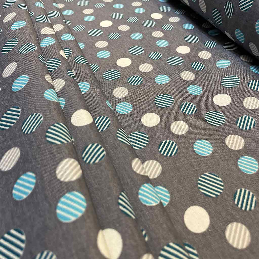 پارچه ملحفه ای طرح دایره آبی