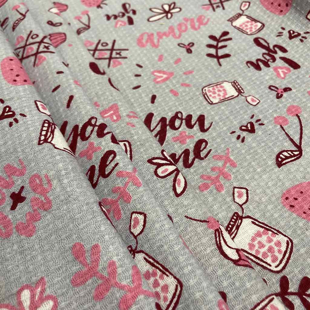 پارچه آشپزخانه ای طرح you me