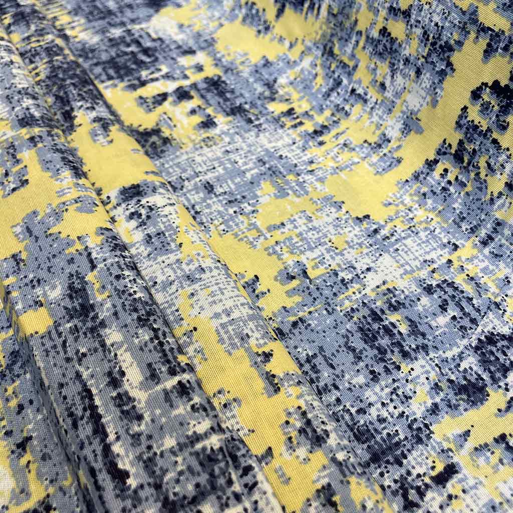 پارچه ملحفه ای طرح درهم زرد