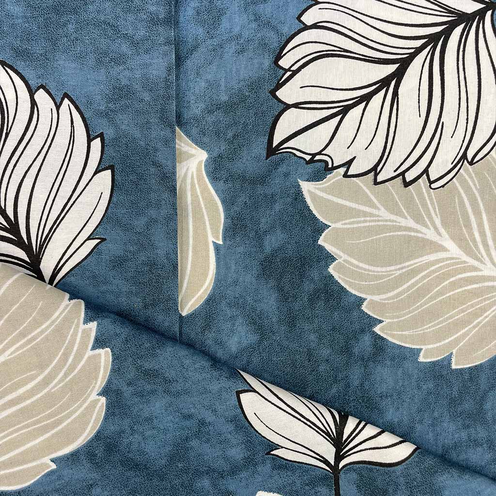 پارچه ملحفه ای طرح برگ سبز دودی 2 رنگ