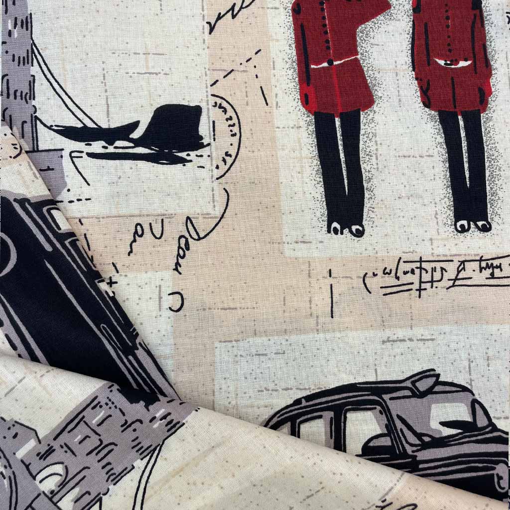 پارچه ملحفه ای طرح لندن