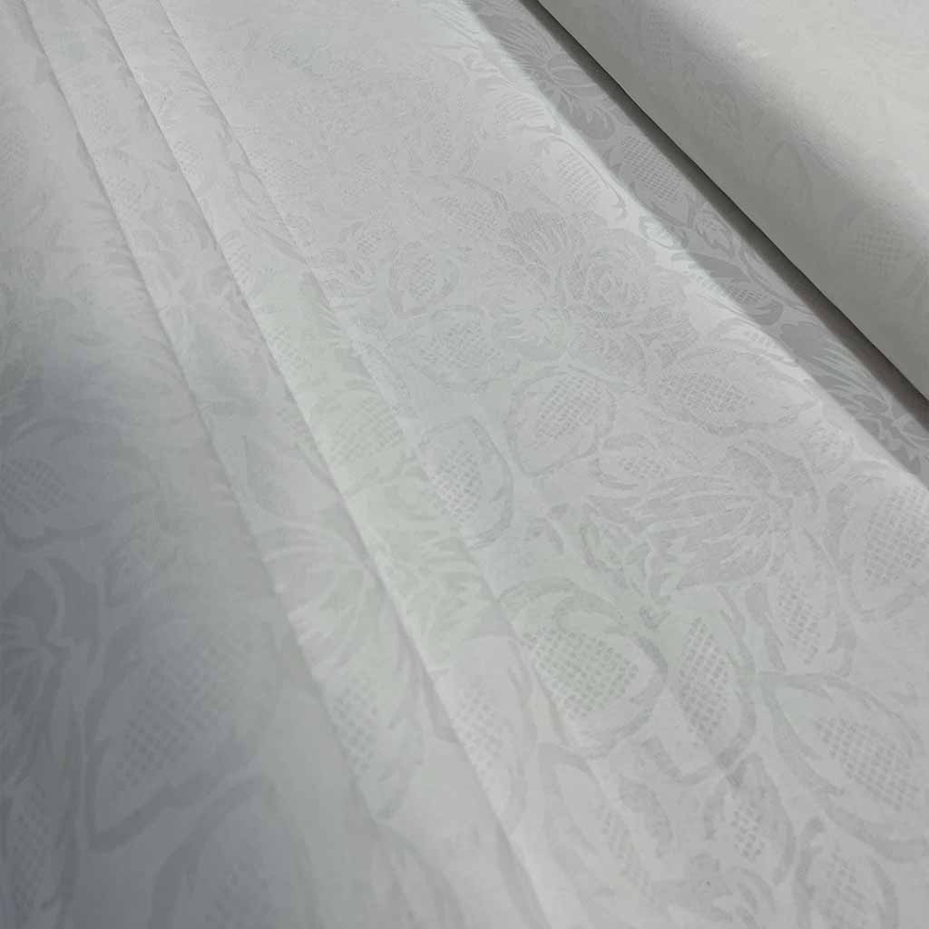 پارچه ملحفه ای تک رنگ  طرحدار سفید