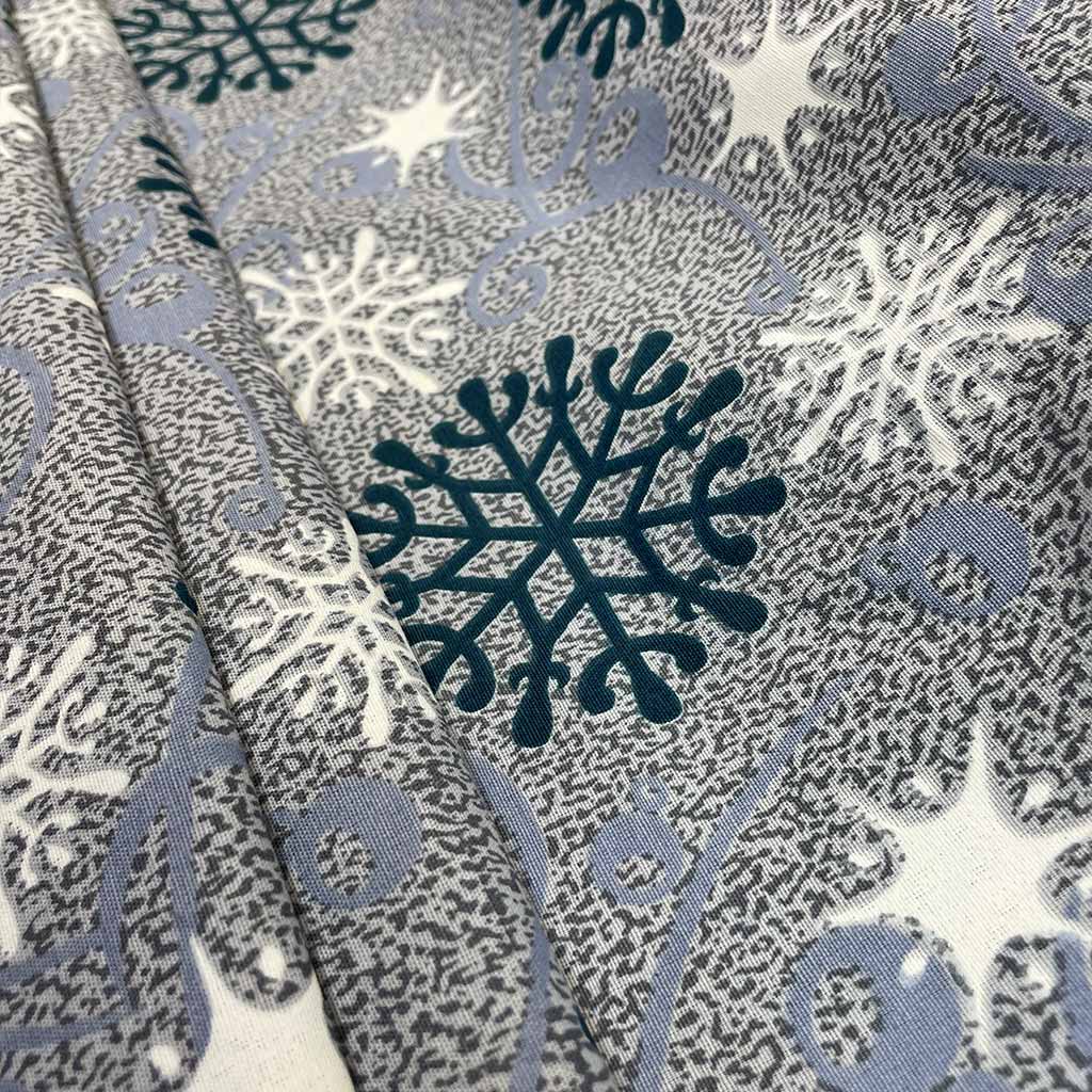 پارچه ملحفه ای طرح برف سبز